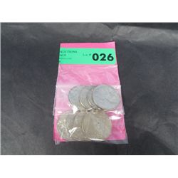 Bag of old Canadian one dollar coins