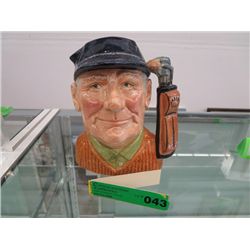Royal Daulton toby mug -  golfer, 8.5" tall