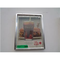 Framed Coca-Cola advertising 12" x 15"