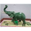 Image 1 : Green ceramic elephant