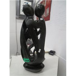 Carved stone statue 18" tall