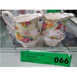 Two Royal Albert creamers 3" tall