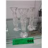 Image 1 : Three pinwheel bud vases 6" tall