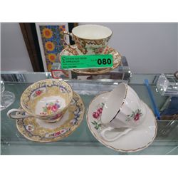 English bone china cups and saucers