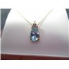 Image 2 : Diamond & Blue Topaz Pendant