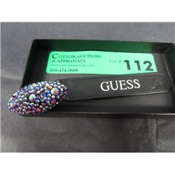 Genuine Guess Brand Ring, multi-coloured crystals