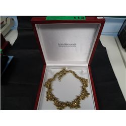Estate Gold Leaf Necklace, Vintage style