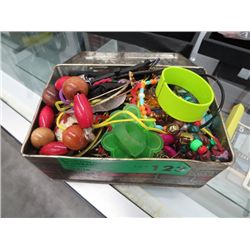 Old tin box stuffed with estate jewelry