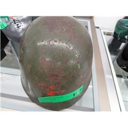 WW2 steel helmet with intact leather liner