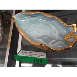 Vintage lusterware dish - 22 karat paint
