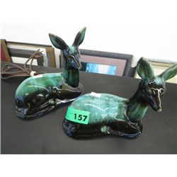 Pair of ceramic deer 7" tall