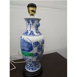 A pair of china lamp bases - 19" tall