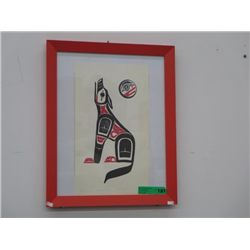 Wolf with Moon by Storm - signed & numbered