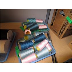Two trays of serger thread