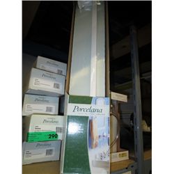 Five 24" white towel bars