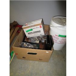Box of silver plate, jewelry and vintage items