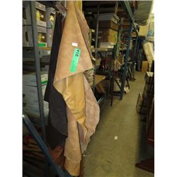 Bundle of leather samples