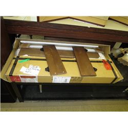 Two drawer wooden rolling cart