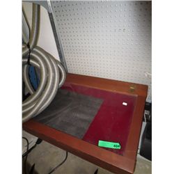 Shallow table top display cabinet