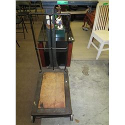 Antique rolling platform scale