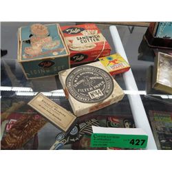 Assorted boxes with vintage advertising 6pcs