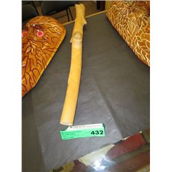 Carved Talking stick (incomplete)