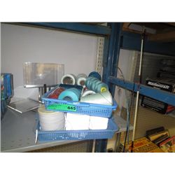 Two trays of sewing notions