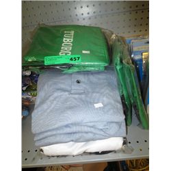 Shirts and lunchbags with logos