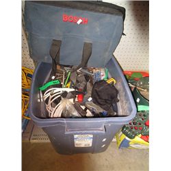Tote of assorted tools