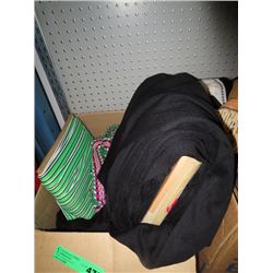 Box of fabric and trim