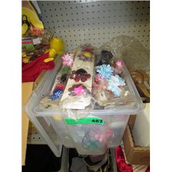 Tote of hair ornaments