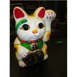 Good Fortune cat bank 16" tall