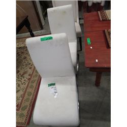Pair of white side chairs