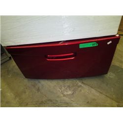 Red laundry pedestal