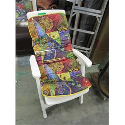 Plastic reclining patio chair
