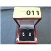 Image 1 : White topaz & diamond earrings