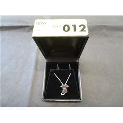 Sterling silver cat necklace