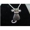 Image 2 : Sterling silver cat necklace