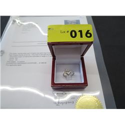 10kt gold ring with silver & diamond hearts