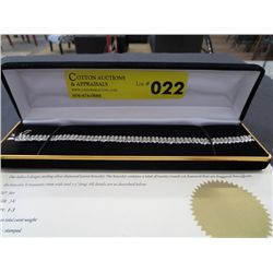 14.50 sterling silver diamond tennis bracelet