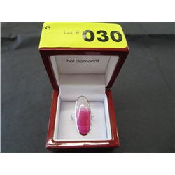 Custom made pink African agate ring