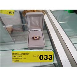 Gold plated sterling ring with amethyst