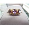 Image 2 : Gold plated sterling ring with amethyst