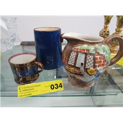 Three English pottery pieces