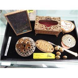 Vintage vanity top items