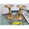 Image 1 : Brass openwork candlesticks.
