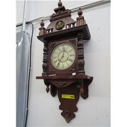 Antique wooden wall clock