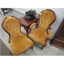 Victorian parlor chairs. Circa 1880
