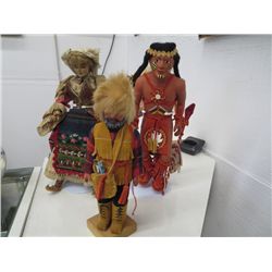 Three collectible dolls