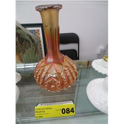 Antique marigold carnival glass vase
